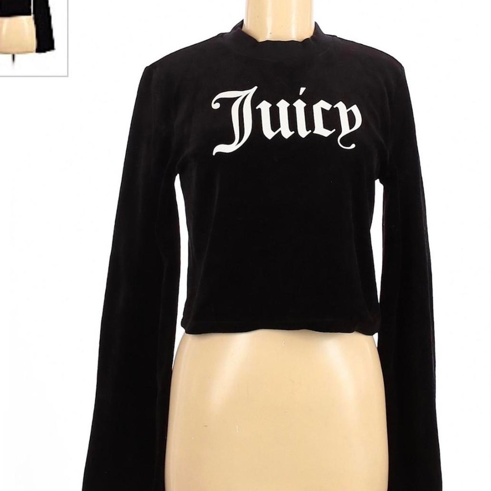 Juicy Black Velvet Sweatshirt